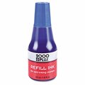 Consolidated Stamp Mfg 2000 PLUS Self-Inking Refill Ink- Blue- .9 oz Bottle 32961